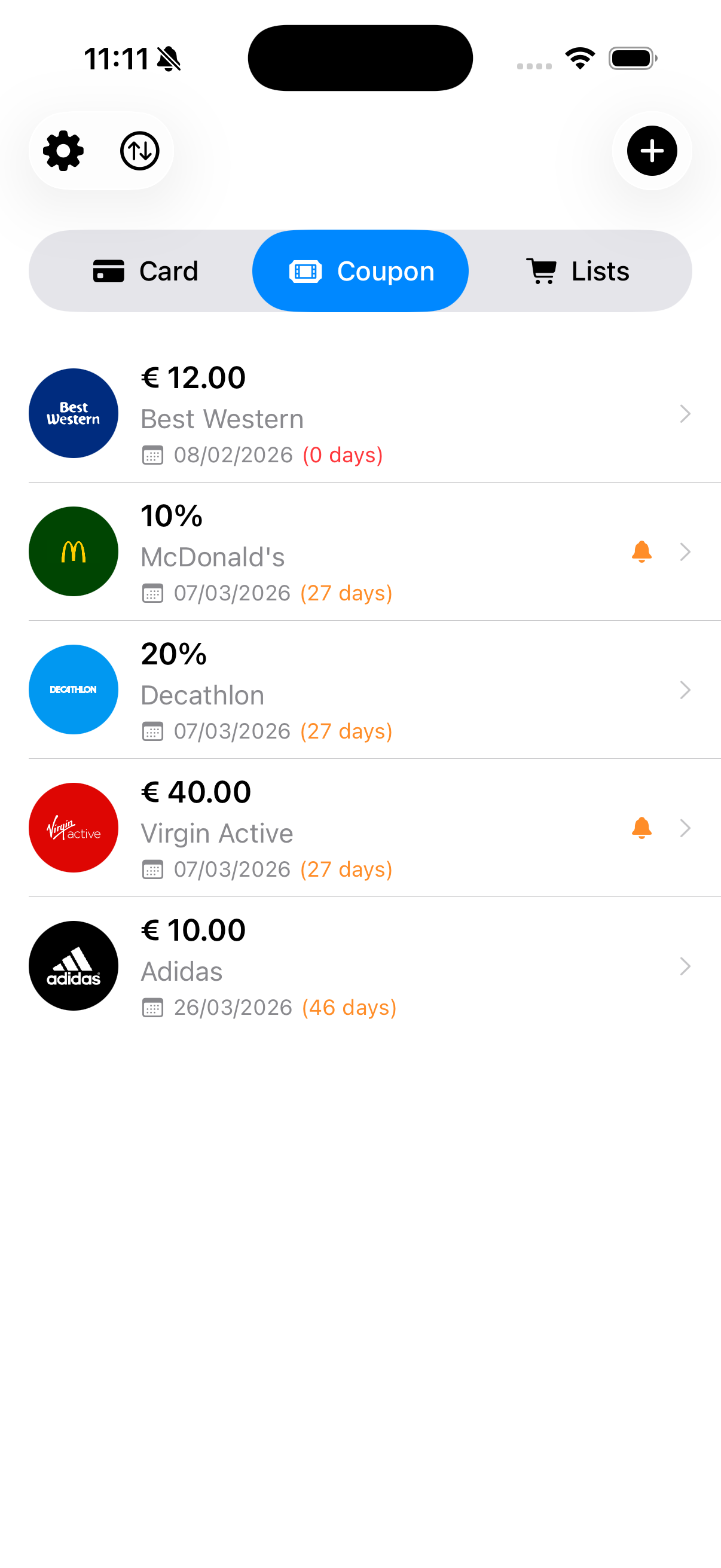 Karte - Coupons